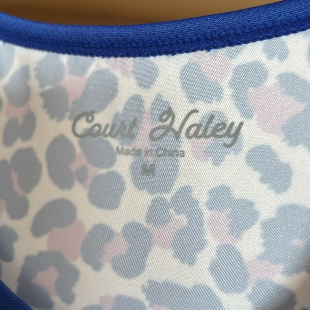 NWT Court Haley Leopard Print Racer Back Tank Top Moisture Wicking Stretch UPF30 - Picture 11 of 16
